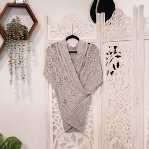 Anthropologie Sleeping on Snow Woven Sweater